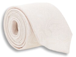Hemley Champagne Paisley Stropdas Ivoor