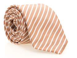 Hemley Diagonal Shine Silk Tie Light Cognac