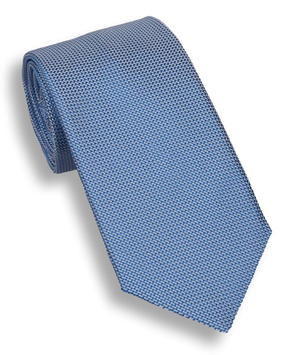 Hemley Fine Structure Silk Luxury Stropdas Licht Blauw