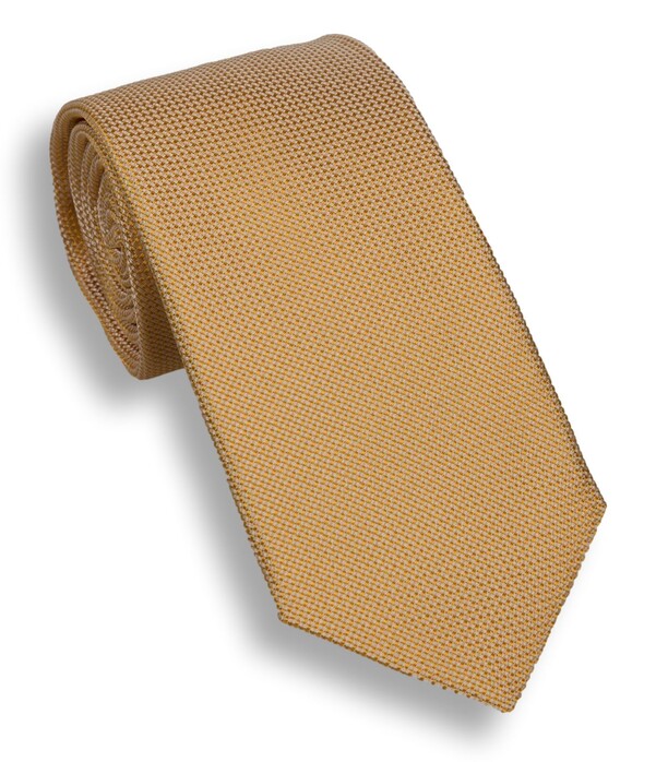 Hemley Fine Structure Silk Luxury Stropdas Zacht Geel
