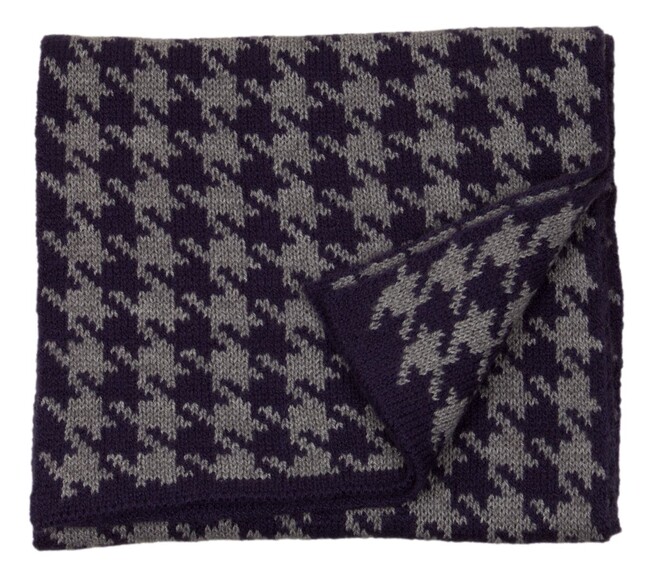 Hemley Houndstooth Prestige Scarf Blue