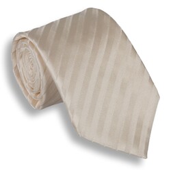 Hemley Ivory Satin Stripe Stropdas Ivoor