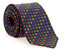 Hemley Multicolor Squares Silk Stropdas Navy-Party