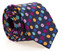 Hemley Mutlicolor Shiny Dot Silk Stropdas Navy-Party