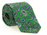 Hemley Paisley Shine Silk Stropdas Groen