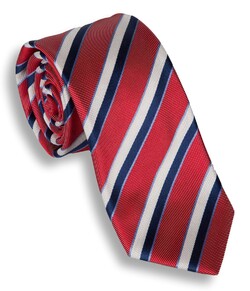 Hemley Refined Tricolor Stropdas Rood