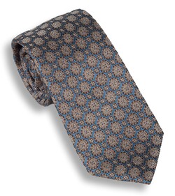 Hemley Riviera Mosaic Stropdas Blauw-Zand