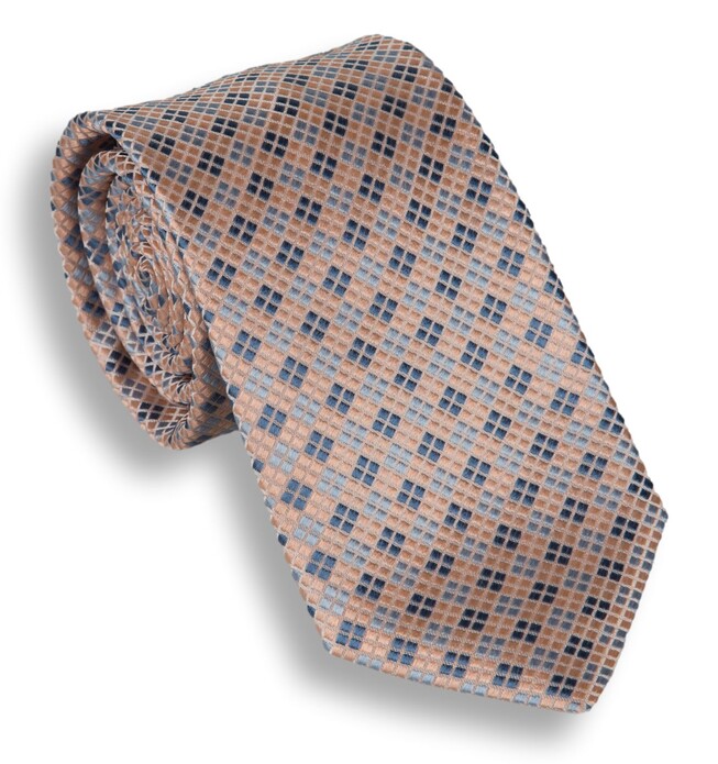 Hemley Riviera Texture Stropdas Blauw-Zand