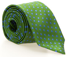 Hemley Shiny Dot Silk Stropdas Groen