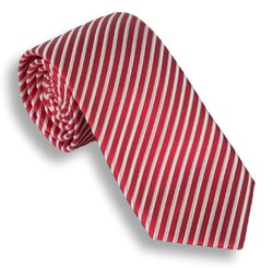 Hemley Silk Stripes Stropdas Rood