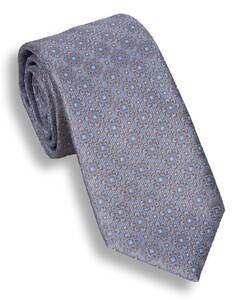 Hemley Silver Blue Floral Stropdas Licht Blauw