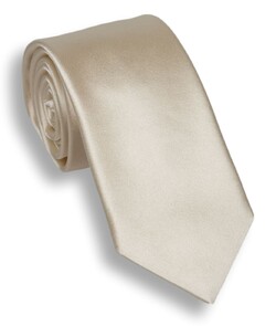 Hemley Smooth Uni Silk Stropdas Ecru