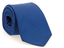 Hemley Structure Shine Silk Stropdas Kobalt Blauw