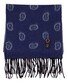 Hemley Two-Tone Paisley Scarf Blue