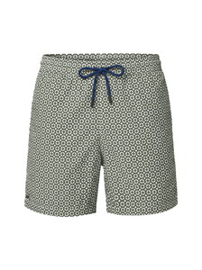Hiltl Beach Abstract Lightweight Quick Dry Swim Short Olive-White