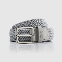 Hiltl Braided Solid Color Belt Light Grey