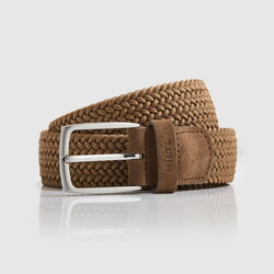 Hiltl Braided Solid Color Riem Bruin