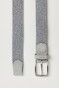 Hiltl Braided Solid Color Riem Licht Grijs