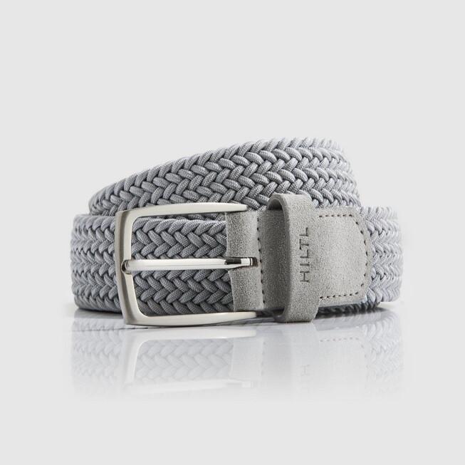 Hiltl Braided Solid Color Riem Licht Grijs