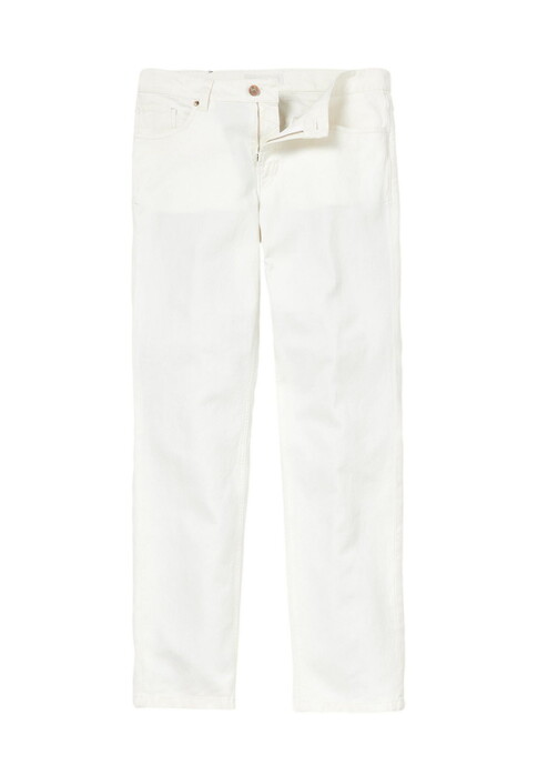 Hiltl Dean C Cotton Linen Twill Comfort Stretch Pants Ecru