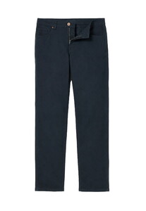 Hiltl Dean C Cotton Linnen Twill Comfort Stretch Broek Donker Blauw