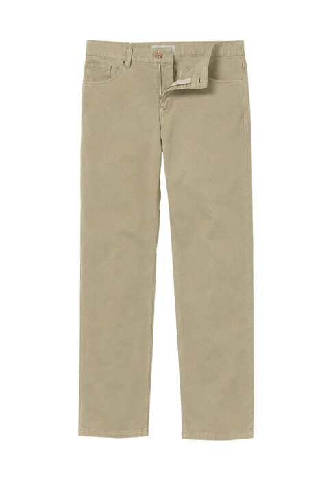 Hiltl Dean C Cotton Linnen Twill Comfort Stretch Broek Licht Beige