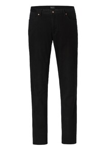 Hiltl Dude Fine Fabardine 5-Pocket Light Elastic Cotton Stretch Twill Broek Zwart