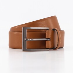 Hiltl Leather Uni Fine Structure Belt Cognac