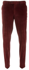 Hiltl Parma Genua Corduroy Flat-Front Corduroy Broek Bordeaux