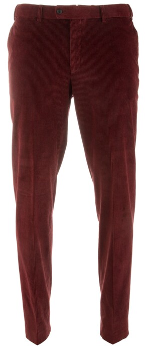 Hiltl Parma Genua Corduroy Flat-Front Corduroy Broek Bordeaux