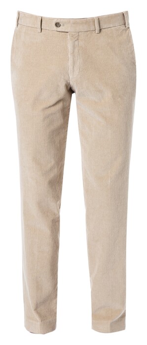 Hiltl Parma Genua Corduroy Flat-Front Corduroy Broek Licht Beige Melange