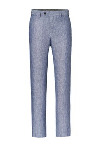 Hiltl Parma I Luxury Linnen Délavé Broek Midden Blauw