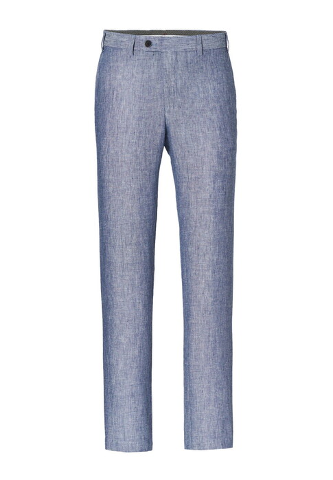 Hiltl Parma I Luxury Linnen Délavé Broek Midden Blauw