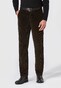 Hiltl Parma Italian Genua Corduroy Flat-Front Corduroy Broek Donker Bruin