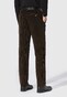 Hiltl Parma Italian Genua Corduroy Flat-Front Corduroy Broek Donker Bruin