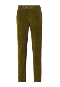 Hiltl Parma Italian Genua Corduroy Flat-Front Corduroy Broek Olive