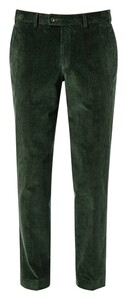 Hiltl Parma Italian Genua Corduroy Flat-Front Corduroy Broek Pine Green
