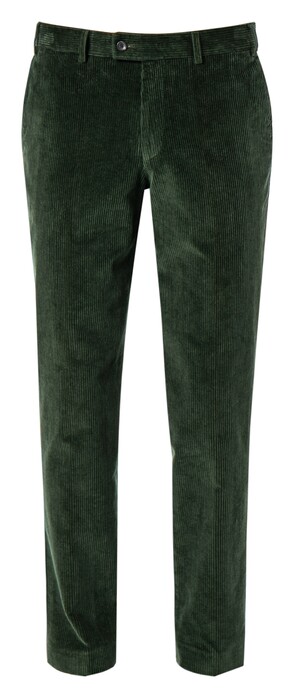 Hiltl Parma Italian Genua Corduroy Flat-Front Corduroy Broek Pine Green