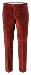 Hiltl Parma Italian Genua Corduroy Flat-Front Corduroy Broek Warm Rood