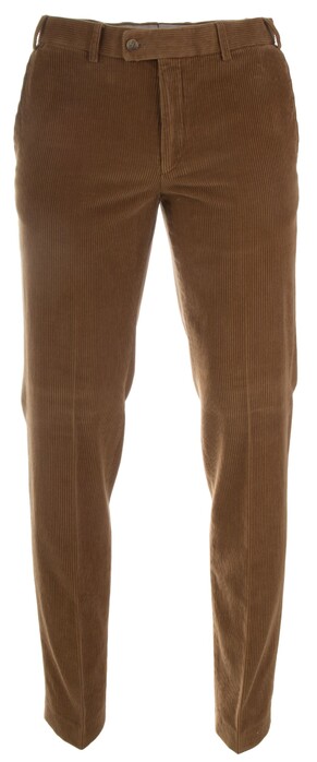 Hiltl Parma Italian Genua Corduroy Flat-Front Corduroy Broek Zand