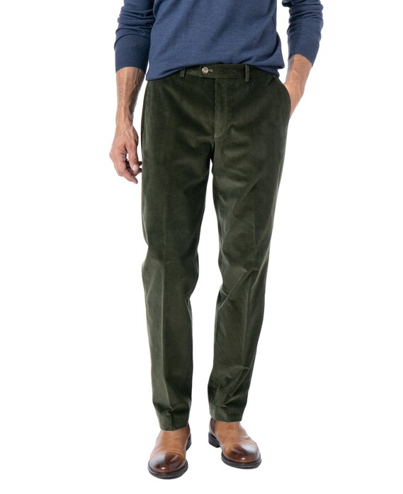 Hiltl Parma Supima Baby Corduroy Corduroy Broek Dark Pine Green