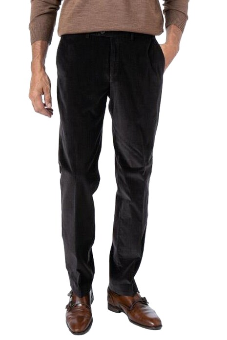 Hiltl Parma Supima Baby Corduroy Corduroy Broek Donker Bruin Melange