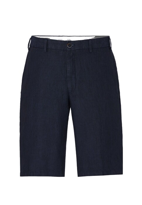 Hiltl Parmino Cooling Effect Linnen Délavé Bermuda Donker Blauw