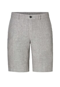 Hiltl Pat Flat-Front Essential Cooling Linnen Bermuda Licht Grijs