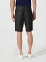 Hiltl Pat Flat-Front Essential Cooling Linnen Bermuda Zwart