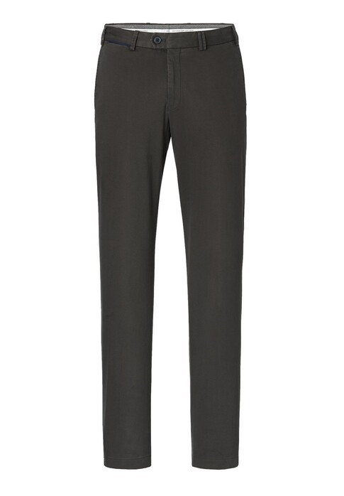 Hiltl Peaker-S Luxury Fine Satin Cotton Stretch Broek Donker Grijs