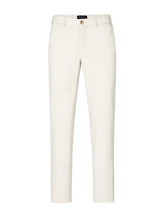 Hiltl Peco Cotton Essential Diamond Finish Comfort Stretch Broek Ecru