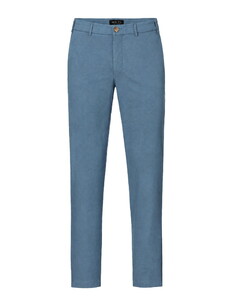Hiltl Peco Cotton Essential Diamond Finish Comfort Stretch Broek Midden Blauw