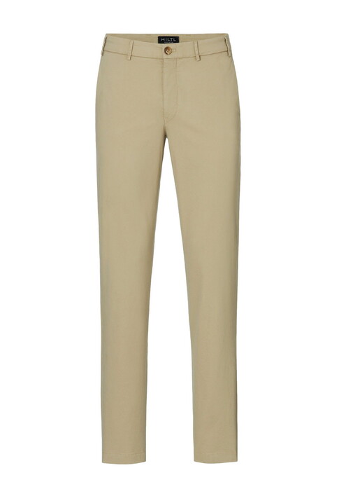 Hiltl Peco Cotton Essential Diamond Finish Comfort Stretch Broek Zand