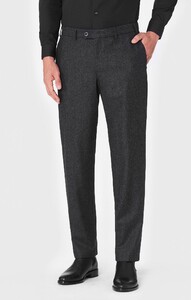 Hiltl Piacenza I Virgin Wool Iconic Flannel Pants Dark Gray